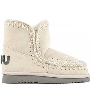 NEW MOU women's eskimo 18 glitter logo ankle boots in chalk